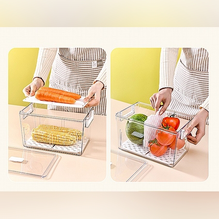 קופסת אחסון מחולקת למקרר