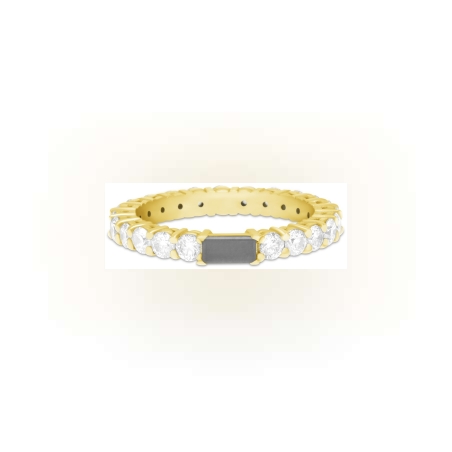 SJP | טבעת איטרניטי יהלומים לבנים ואפורים