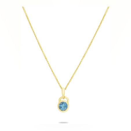 London Blue Topaz  Necklace  | שרשרת משובצת לונדון בלו טופז