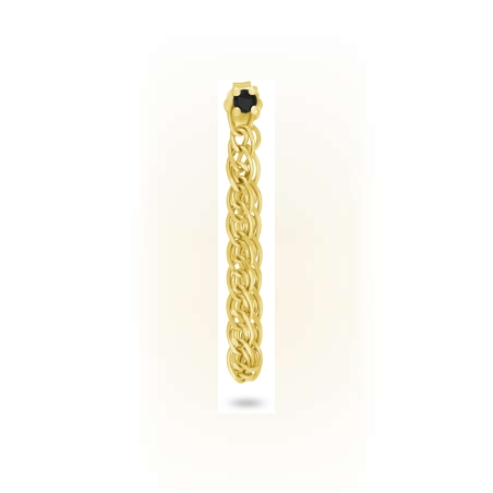 Lee-Tal | Gold Earring with Black Diamond