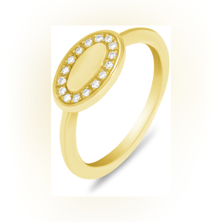 Luna | טבעת יהלומים לבנים