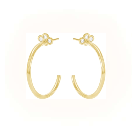 Rani Diamond Hoop Earrings