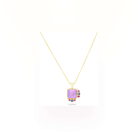 Linoy Amethyst Necklace with Rubi & Topaz Blue London