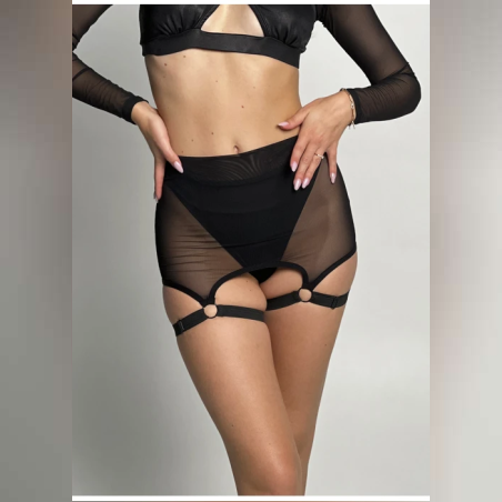 Skirt mesh DESEAR black (with shorts)