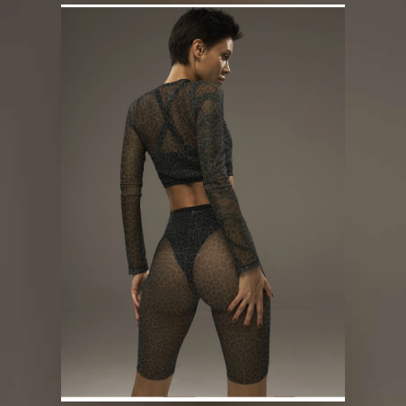 Bicycle - shorts mesh SPIDER black leopard (without shorts)