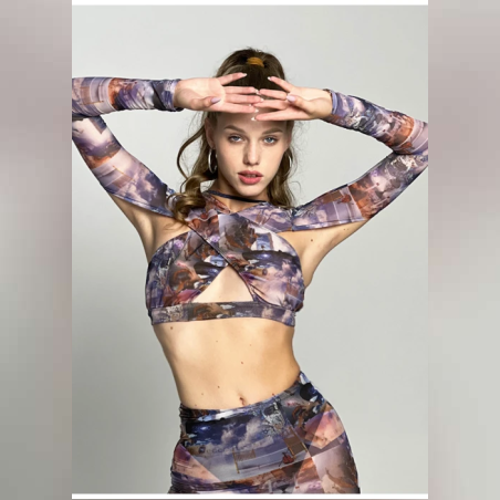Crop-top mesh CRUZ art