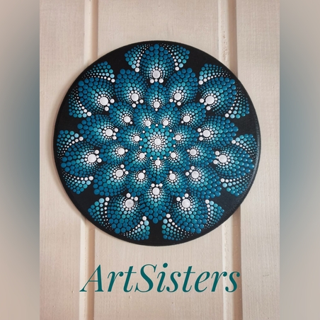 מנדלה / מנדלה נקודות/ ציור על עץ/ דגם 