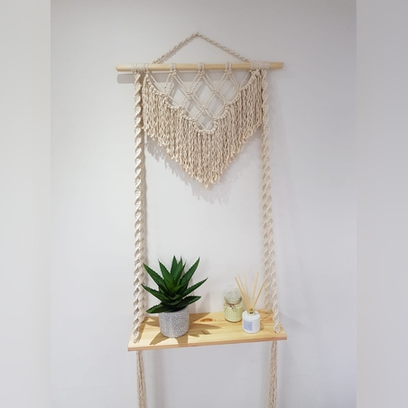 מתלה מדף מקרמה לקיר 100*60 סמ' 