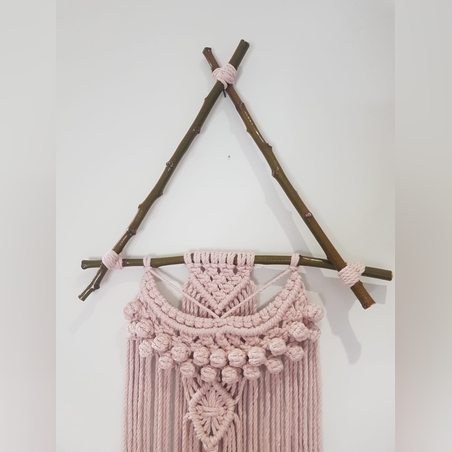 לוכד חלומות מקרמה/ מתלה מקרמה 50*20 סמ'