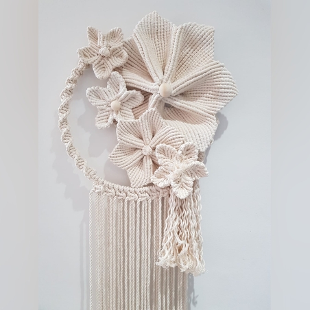  מתלה מקרמה 35*110 ס''מ מתלה פרחוני