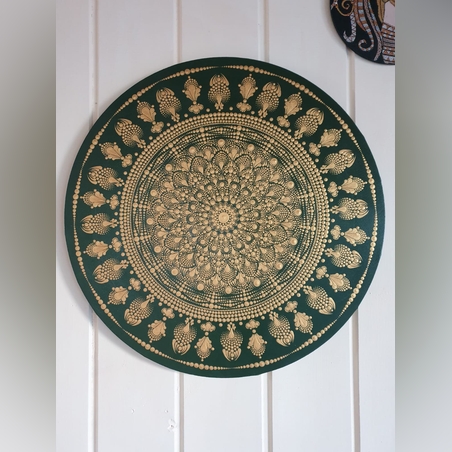 מנדלה / מנדלה נקודות/ ציור על עץ/ דגם 