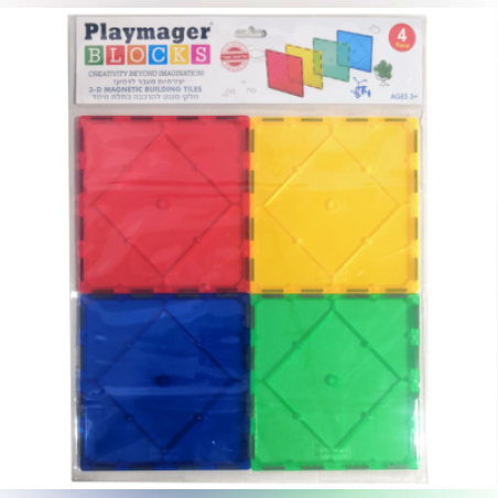 תוספת 4 ריבועי מגנט גדולים