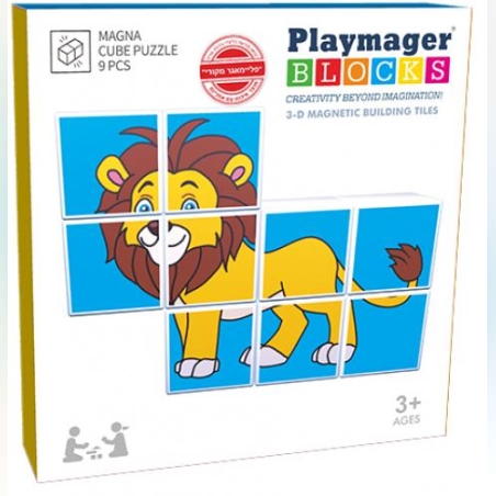 פאזל קוביות מגנט 9 חלקים