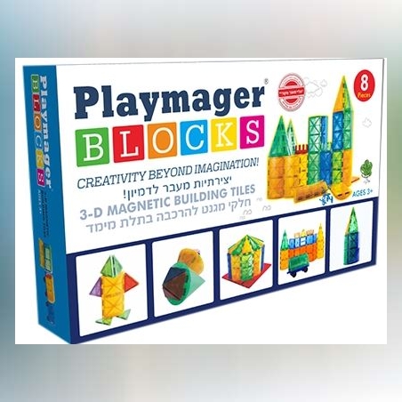 סט תוספת חלקי מגנט תלת מימדיים (8 חלקים)