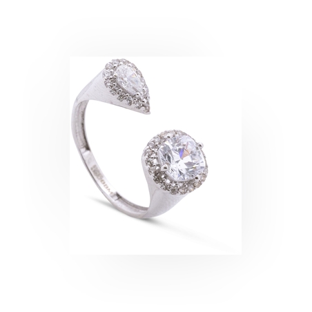 טבעת טיפה מנשקת ריבוע