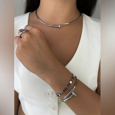 שרשרת מסמר קשיחה בסגנון קרטייה