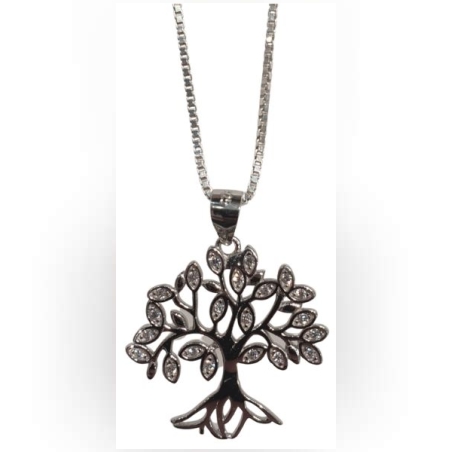 תליון כסף עץ החיים משובץ זרקונים