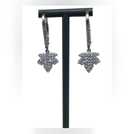 עגילי כסף 925 עלה מייפל