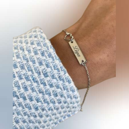 צמיד עם חריטה אישית ולב