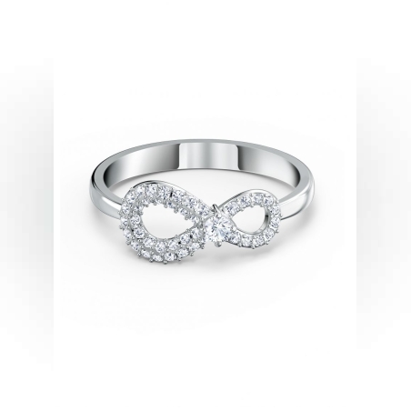 טבעת אינסוף SWAROVSKI כסופה
