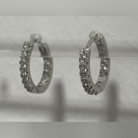 חישוקי כסף קטנים משובצים זרקונים