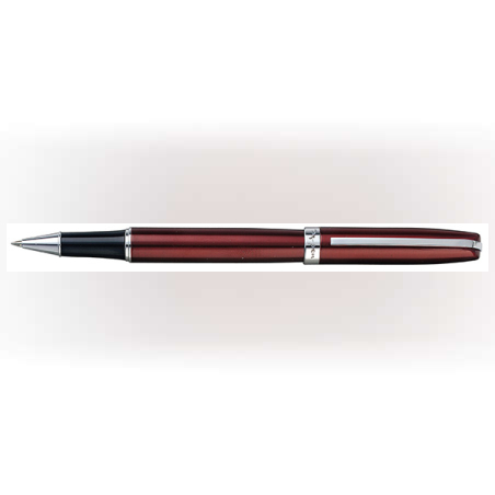 Legend red roller pen with chrome clip