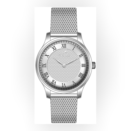 שעון SAN MARTIN כסוף לגבר