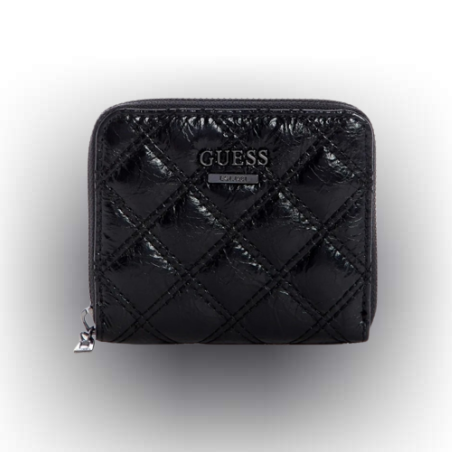 ארנק GUESS קצר עיצוב מעוין שחור