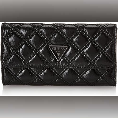 ארנק GUESS ארוך עיצוב מעוין שחור