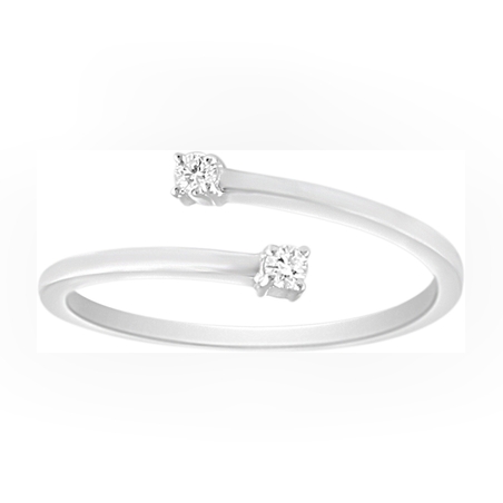 טבעת ניב זהב 14K פתוחה משובצת יהלומים