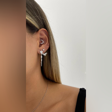 עגילי כסף אריאה