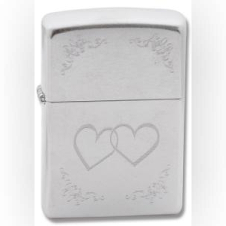 ZIPPO לב אל לב מקושט כסוף