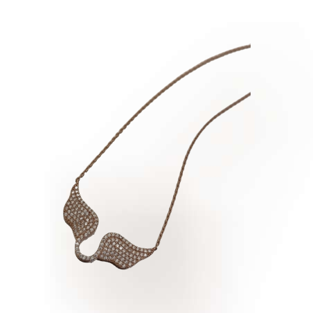 שרשרת כנפיים כסף 925 ציפוי רוז גולד