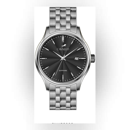 שעון VITTORIO כסוף/שחור לגבר