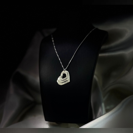 שרשרת לבבות עם חריטה אישית