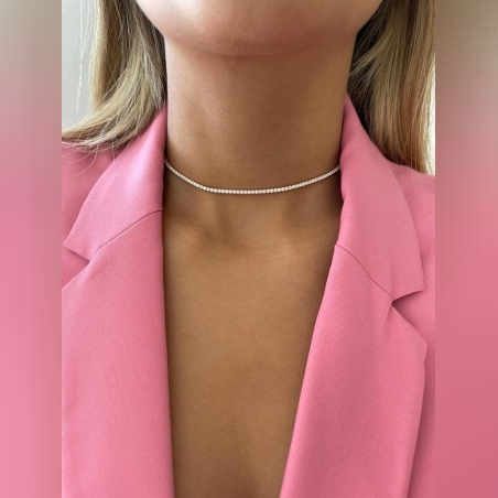 שרשרת טניס כסף 925 משובצת זרקונים