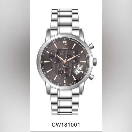 שעון S.MARCO כסוף/אפור לגבר - CAVALLO