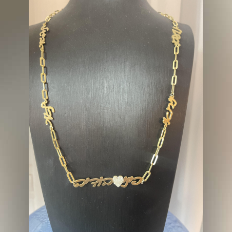 שרשרת שמות עם שרשרת עבה