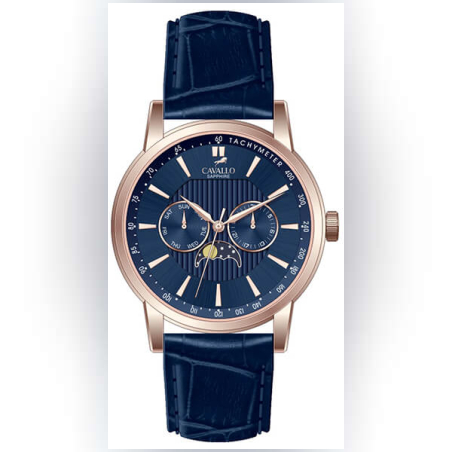 שעון יד CAVALLO ALPE עור כחול