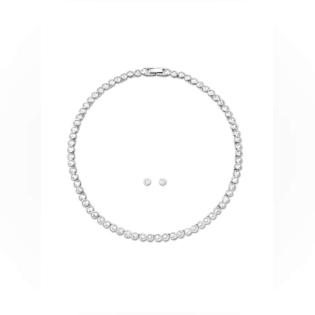 SWAROVSKI necklace and earrings set for women, TENNIS collection, model 5007747