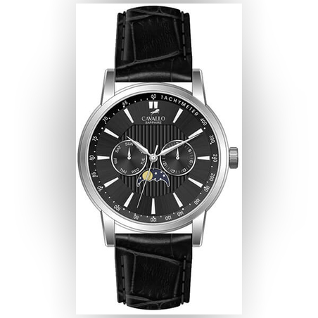 שעון יד CAVALLO ALPE רצועת עור שחורה