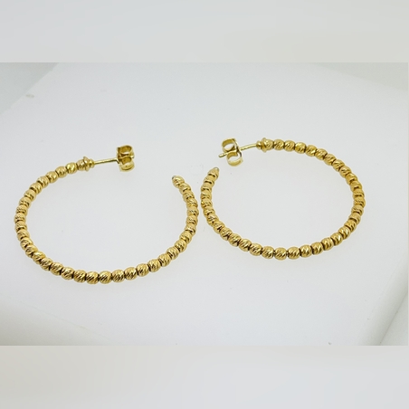 עגילי זהב 14k ג’יפסי עיגולים