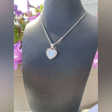 תליון לב מלא בתוך לב משובץ זרקונים