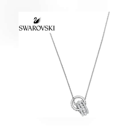 SWAROVSKI necklace pendant hoop within a hoop