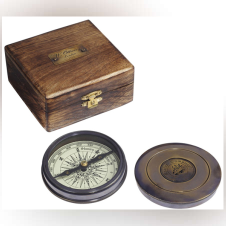 מצפן נחושת מהודר יוקרתי