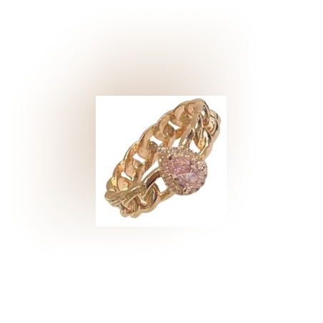 טבעת אמילי כסף 925 צמה עם אבן חן מרכזית טיפה ורודה