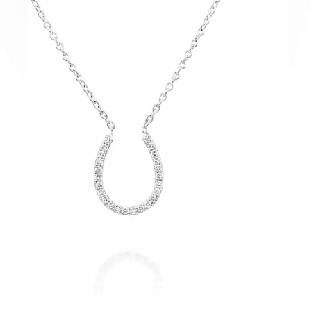 שרשרת זהב 14K ויהלומים פרסה