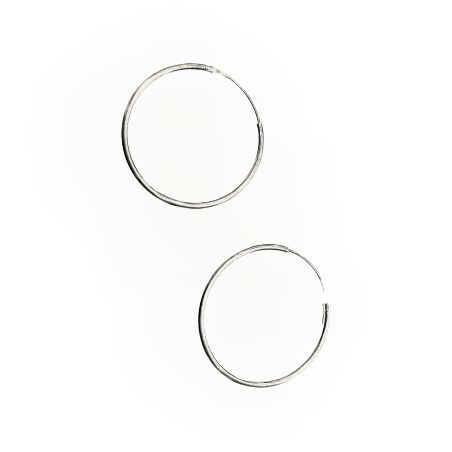 חישוקי כסף דקים קוטר 25 מ״מ