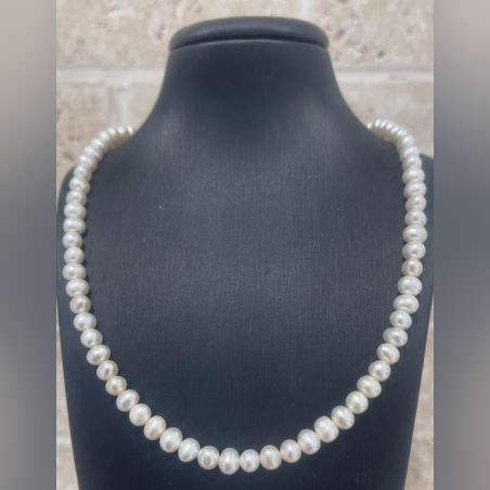 שרשרת ציפוי זהב פנינים בינוניות