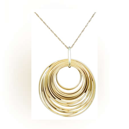 14K gold pendant with multiple rings